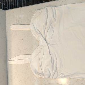 Sexy white tank with built in bra